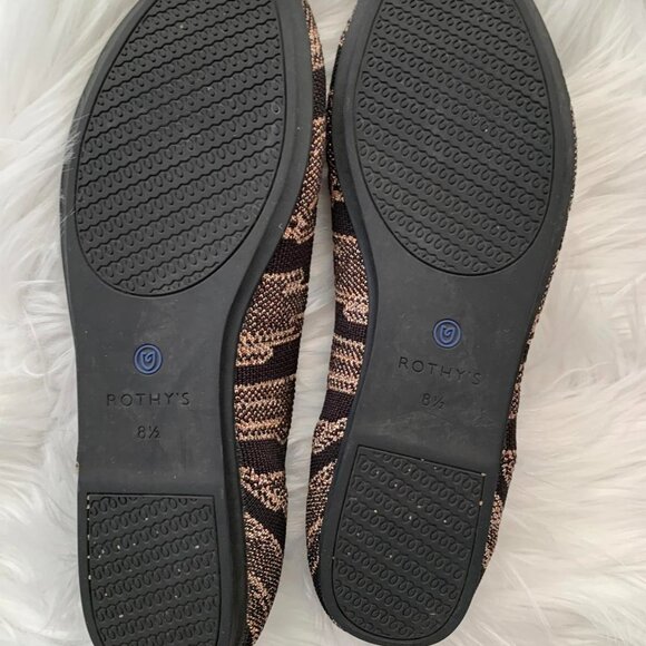 Rothy’s The Flat in Golden Shimmer sz 8.5 - Picture 7 of 10